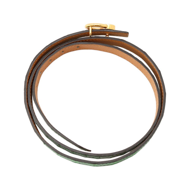 エルメス ベルト セリエ カクタス/ゴールド/ゴールド金具 ポロサス/レザー X刻印 サイズ80 HERMES レディース