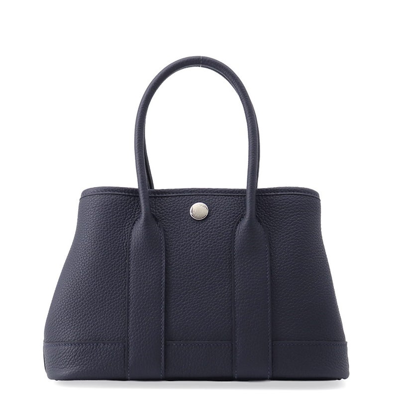 エルメス トートバッグ ネオ・ガーデン 23 ガーデンパーティ ブルーニュイ/シルバー金具 トゴ K刻印 HERMES