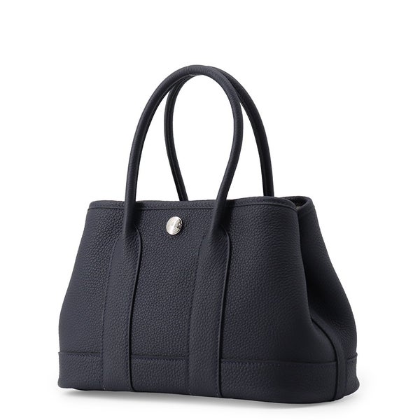 エルメス トートバッグ ネオ・ガーデン 23 ガーデンパーティ ブルーニュイ/シルバー金具 トゴ K刻印 HERMES