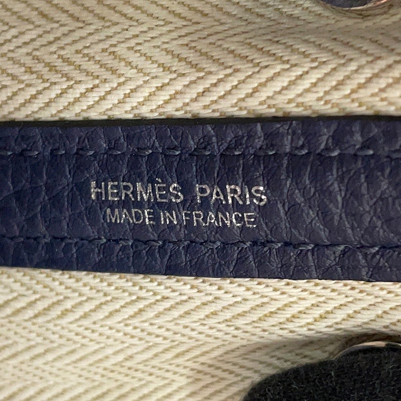 エルメス トートバッグ ネオ・ガーデン 23 ガーデンパーティ ブルーニュイ/シルバー金具 トゴ K刻印 HERMES