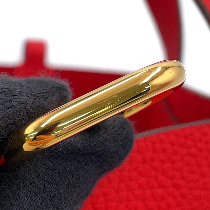 エルメス トートバッグ インザループ 18 ルージュカザック/ゴールド金具 トリヨンクレマンス/スイフト K刻印