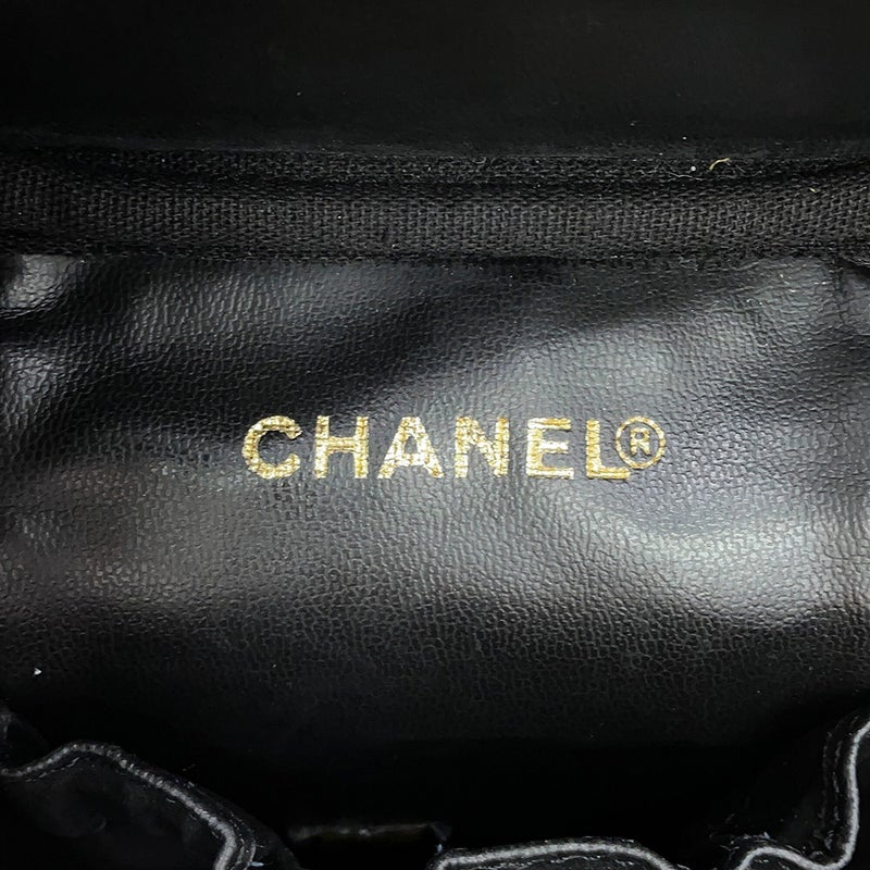 シャネル バニティバッグ ココマーク 縦型 キャビアスキン A01998 CHANEL 化粧ポーチ コスメポーチ 黒