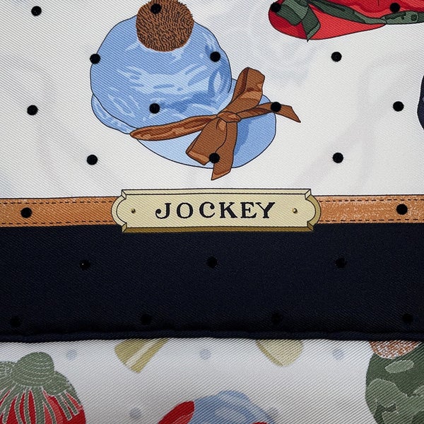 エルメス スカーフ カレ55 ジョッキー Jockey シルク HERMES 2026年秋冬 黒
