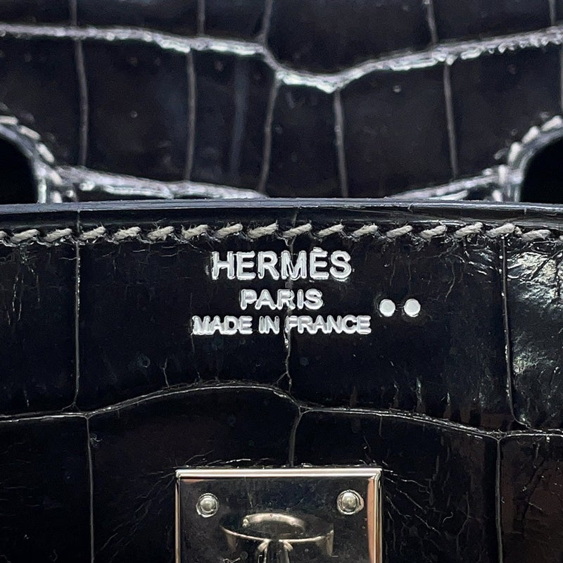 エルメス バーキン25 グラファイト/シルバー金具 ニロティカスシャイン  □J刻印 HERMES Birkin ハンドバッグ