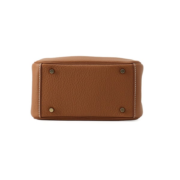 エルメス ハンドバッグ リンディ ミニ ゴールド/ゴールド金具 トリヨンクレマンス G刻印 HERMES ２wayショルダー