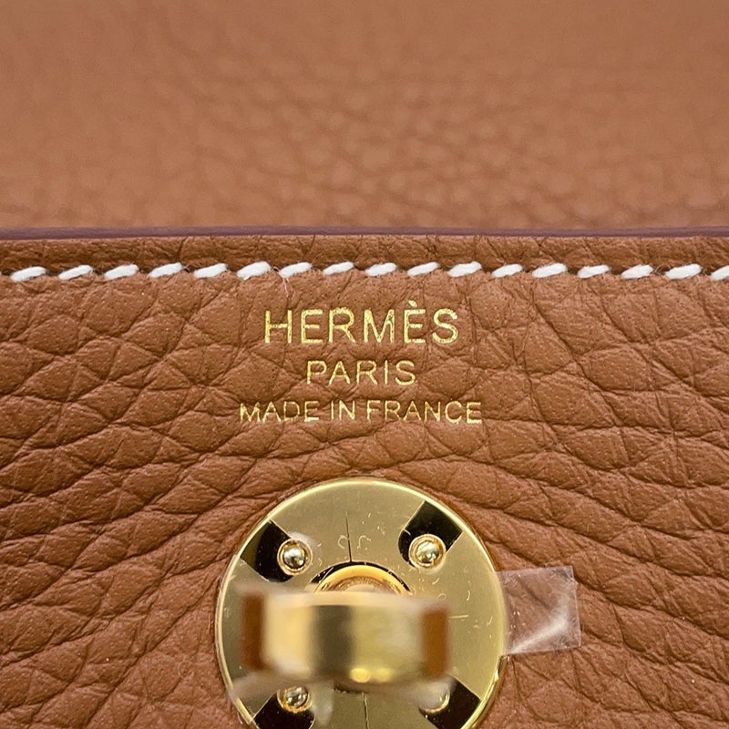 エルメス ハンドバッグ リンディ ミニ ゴールド/ゴールド金具 トリヨンクレマンス G刻印 HERMES ２wayショルダー