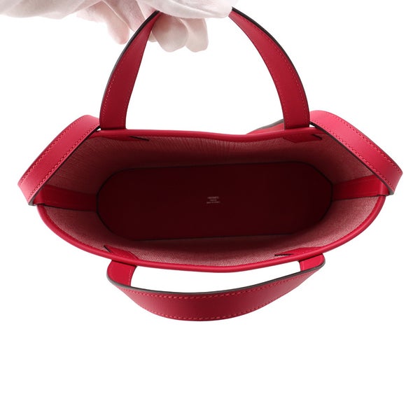 エルメス トートバッグ HアンビエPM フランボワーズ トワルアッシュ/スイフト Z刻印 HERMES ２wayショルダー