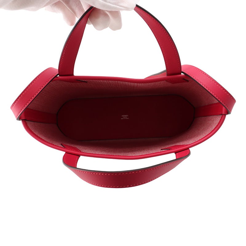 エルメス トートバッグ HアンビエPM フランボワーズ トワルアッシュ/スイフト Z刻印 HERMES ２wayショルダー