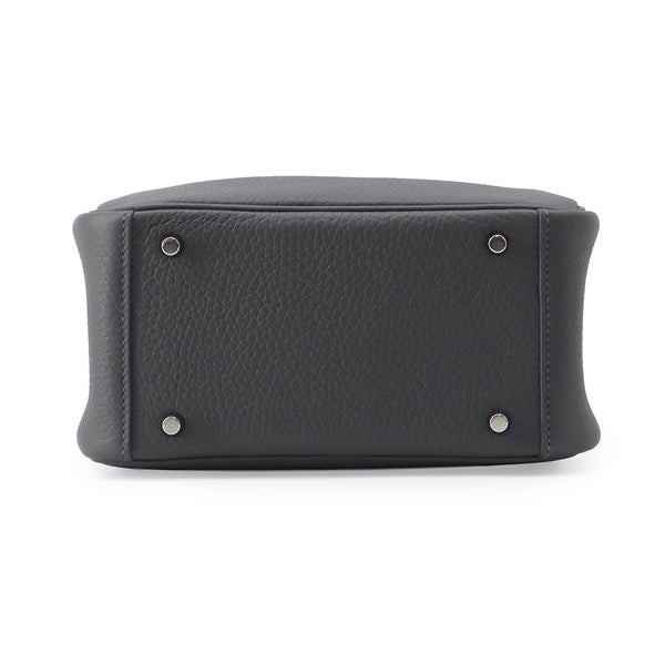 エルメス ハンドバッグ リンディ ミニ カーボン/キャバン/ブルーイドラ/シルバー金具 トリヨンクレマンス G刻印 HERMES 2way