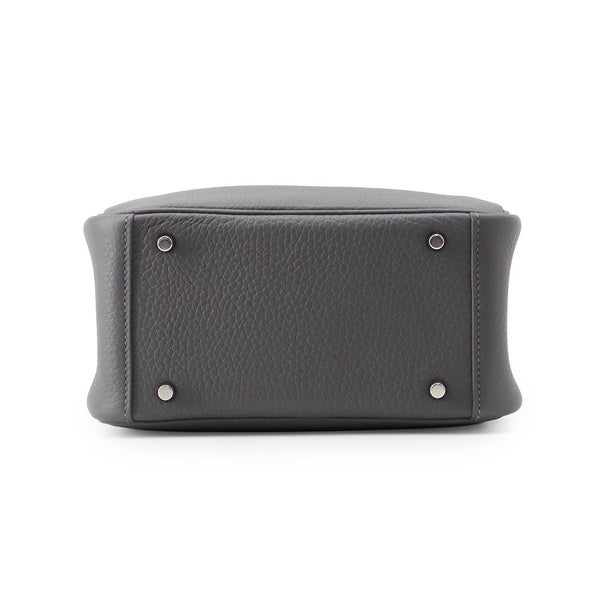 エルメス ハンドバッグ リンディ ミニ カーボン/キャバン/ブルーイドラ/シルバー金具 トリヨンクレマンス G刻印 HERMES 2way