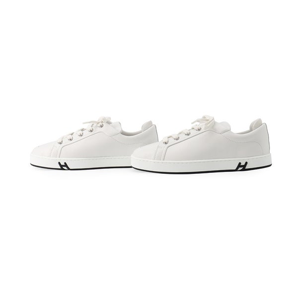 エルメス スニーカー キッド レザー レディースサイズ37 HERMES 靴 白 黒
