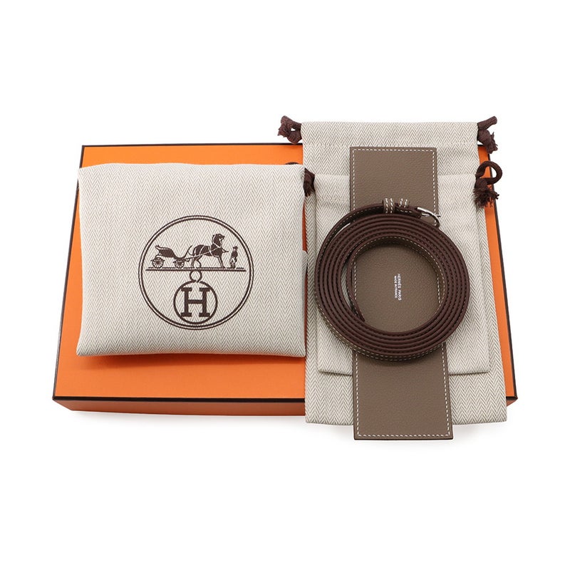 エルメス ショルダーバッグ ケリーダンス2 エトゥープ/シルバー金具 エバーカラー G刻印 HERMES クラッチバッグ