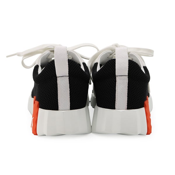 エルメス スニーカー バウンシング メッシュ レザー レディースサイズ37.5 HERMES 靴 黒 白