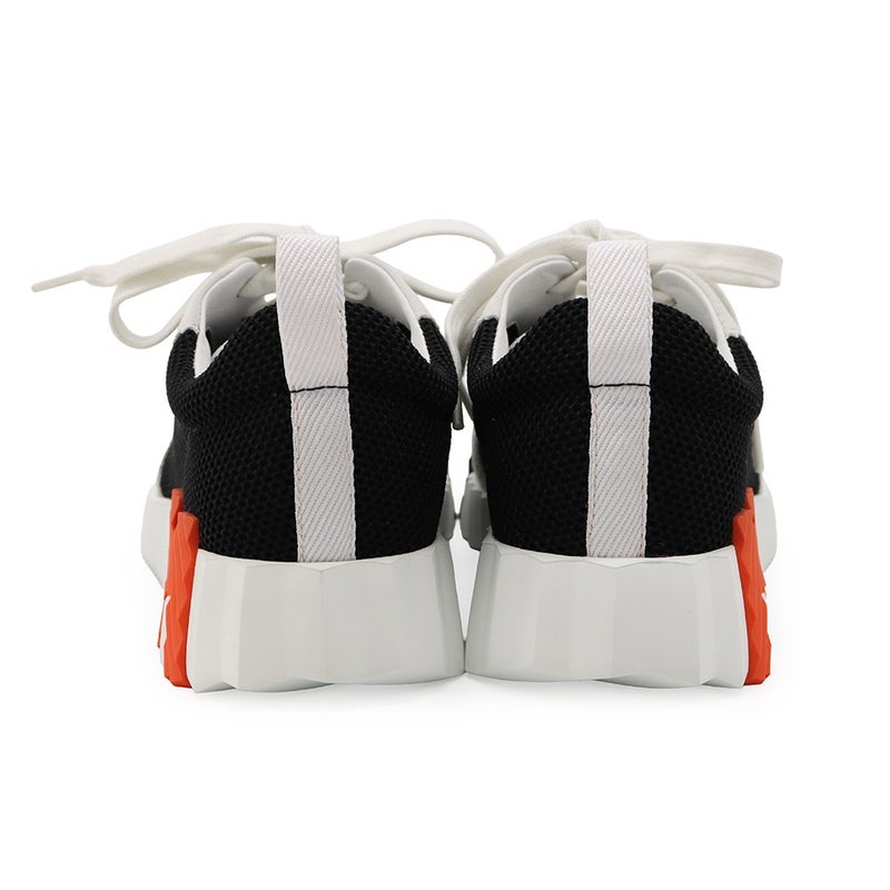 エルメス スニーカー バウンシング メッシュ レザー レディースサイズ37.5 HERMES 靴 黒 白
