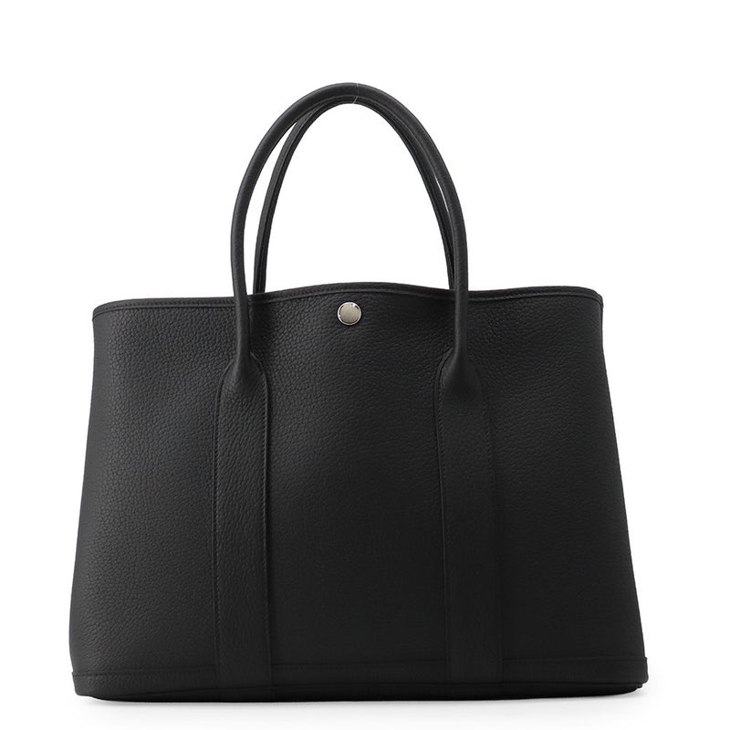エルメス トートバッグ ガーデンパーティPM ブラック/シルバー金具 ネゴンダ K刻印 HERMES Garden Party 黒