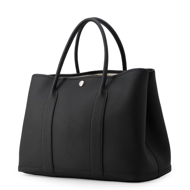 エルメス トートバッグ ガーデンパーティPM ブラック/シルバー金具 ネゴンダ K刻印 HERMES Garden Party 黒