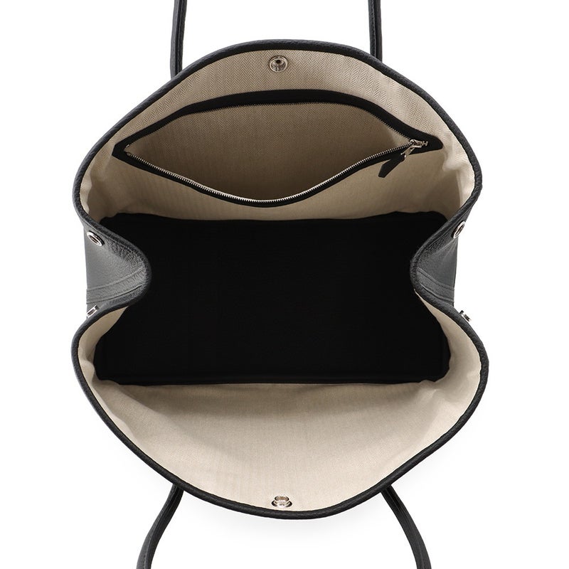 エルメス トートバッグ ガーデンパーティPM ブラック/シルバー金具 ネゴンダ K刻印 HERMES Garden Party 黒