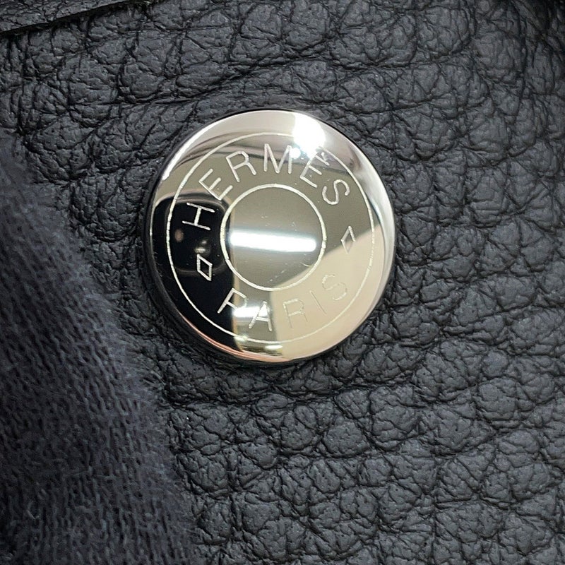 エルメス トートバッグ ガーデンパーティPM ブラック/シルバー金具 ネゴンダ K刻印 HERMES Garden Party 黒