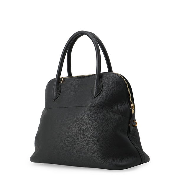 エルメス ハンドバッグ ボリード31 ブラック/ゴールド金具 トリヨンクレマンス A刻印 HERMES Bolide 2wayショルダー 黒