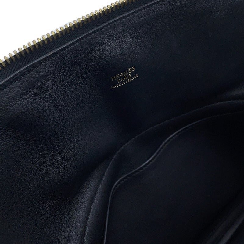 エルメス ハンドバッグ ボリード31 ブラック/ゴールド金具 トリヨンクレマンス A刻印 HERMES Bolide 2wayショルダー 黒