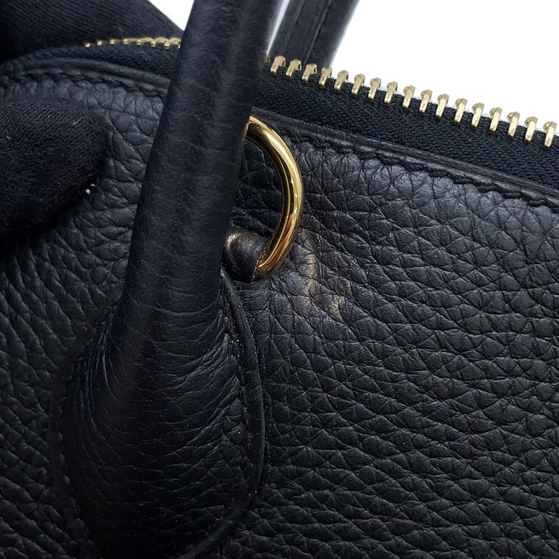 エルメス ハンドバッグ ボリード31 ブラック/ゴールド金具 トリヨンクレマンス A刻印 HERMES Bolide 2wayショルダー 黒