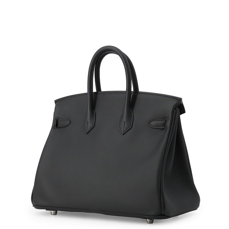 エルメス バーキン25 ブラック/シルバー金具 スイフト G刻印 HERMES Birkin ハンドバッグ 黒