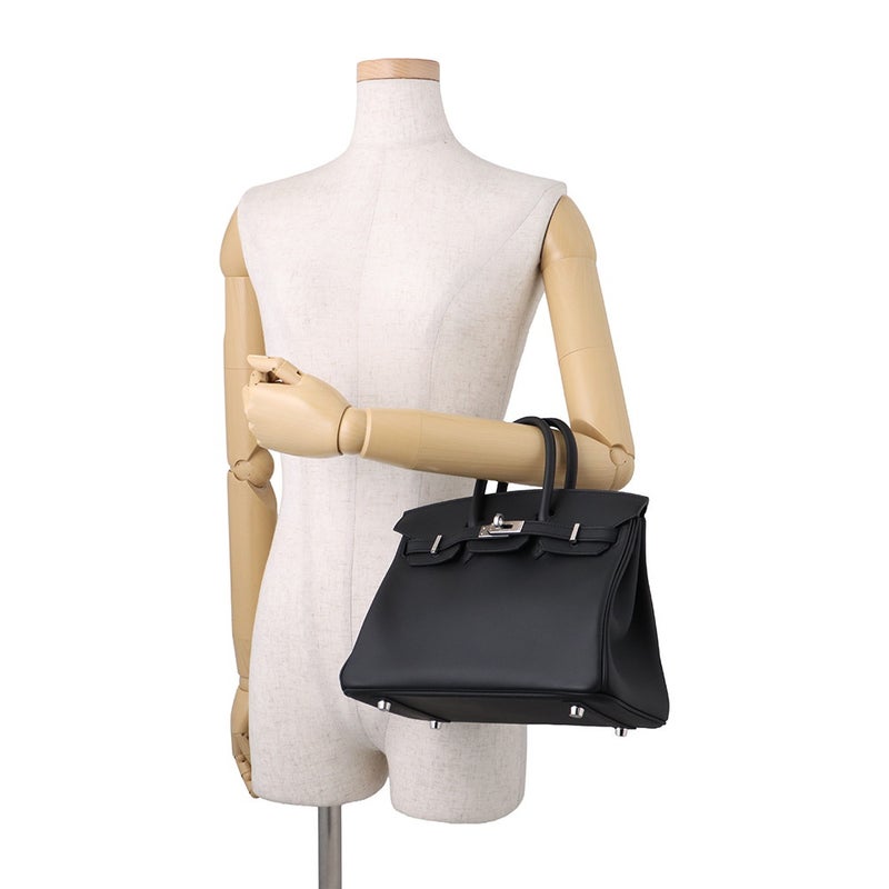エルメス バーキン25 ブラック/シルバー金具 スイフト G刻印 HERMES Birkin ハンドバッグ 黒