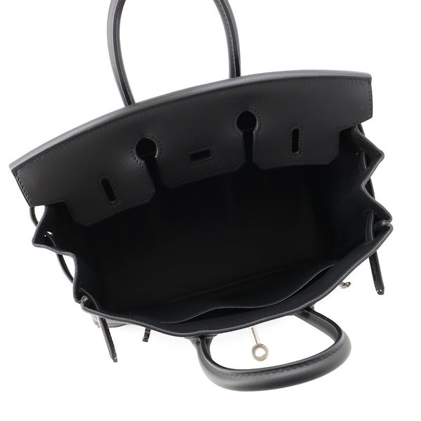 エルメス バーキン25 ブラック/シルバー金具 スイフト G刻印 HERMES Birkin ハンドバッグ 黒