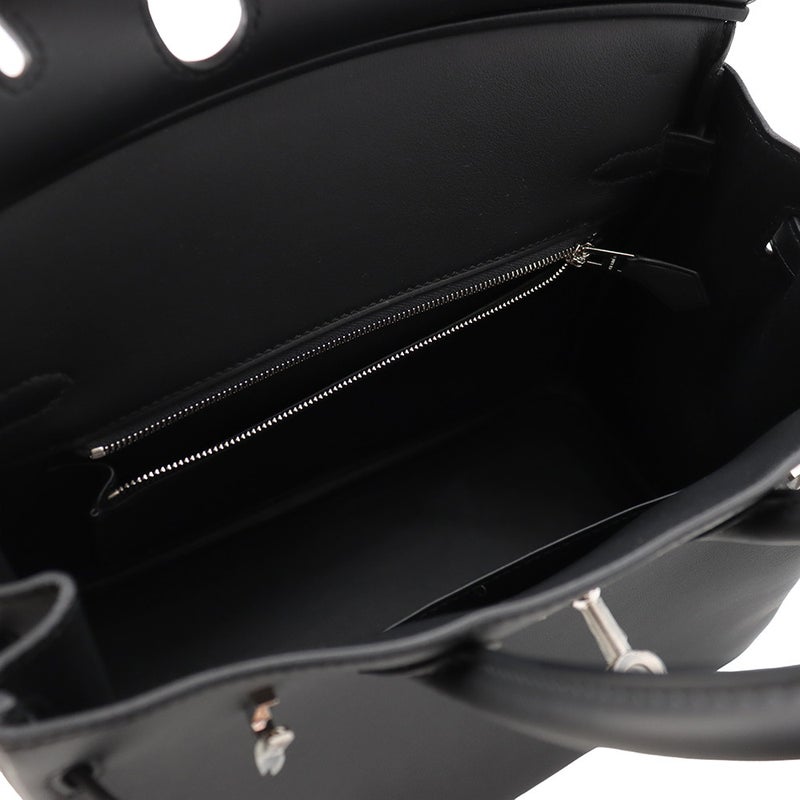 エルメス バーキン25 ブラック/シルバー金具 スイフト G刻印 HERMES Birkin ハンドバッグ 黒