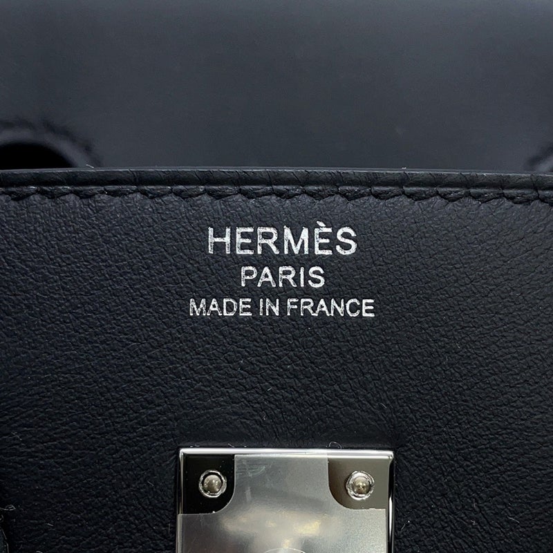 エルメス バーキン25 ブラック/シルバー金具 スイフト G刻印 HERMES Birkin ハンドバッグ 黒