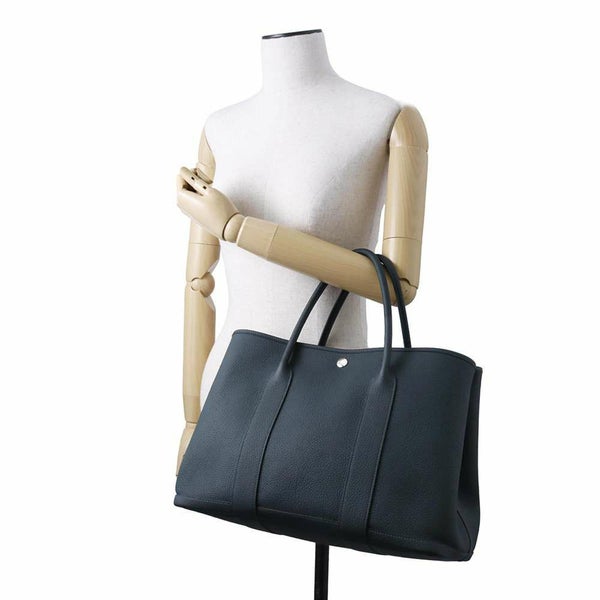 エルメス トートバッグ ガーデンパーティPM ヴェールシプレ/シルバー金具 カントリー D刻印