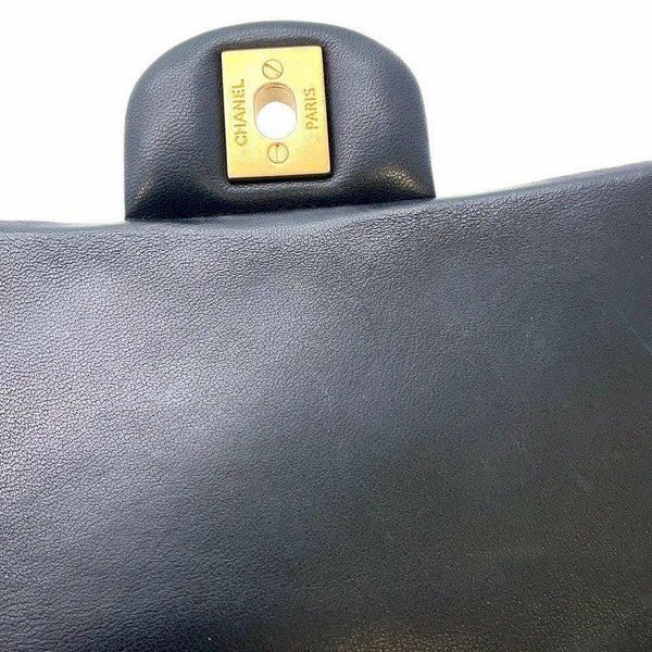 シャネル チェーンショルダーバッグ マトラッセ ココマーク ラムスキン ミニマトラッセ A35200 黒