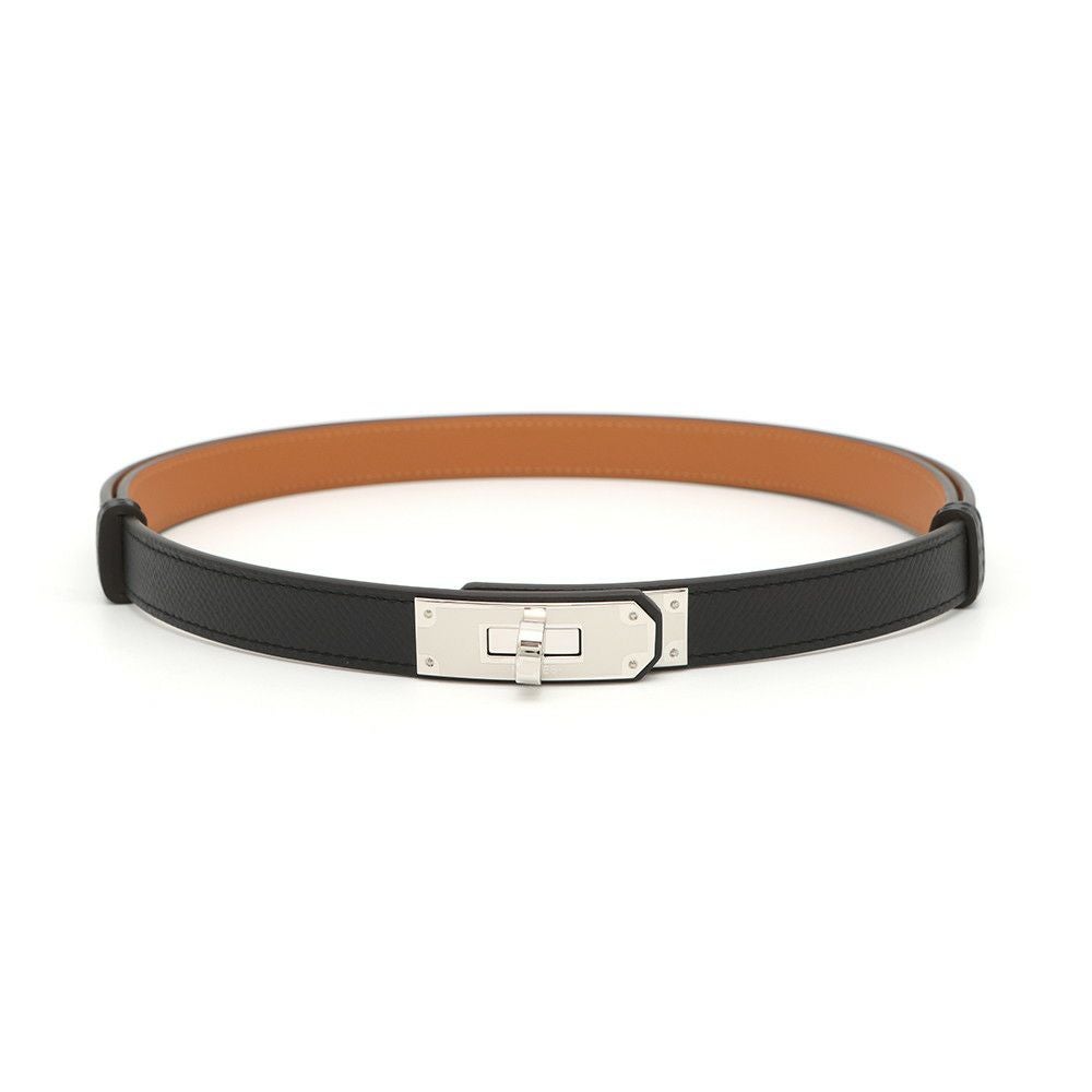 エルメス ケリーベルト ブラック/シルバー金具 エプソン K刻印 HERMES