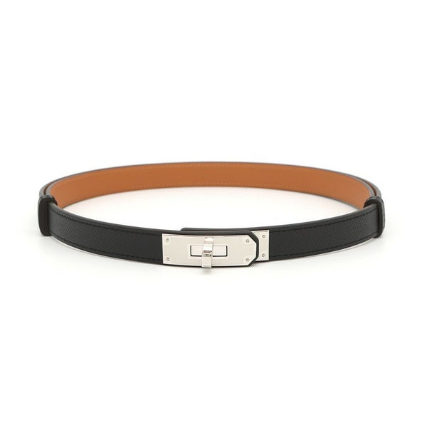 エルメス ケリーベルト ブラック/シルバー金具 エプソン K刻印 HERMES 黒