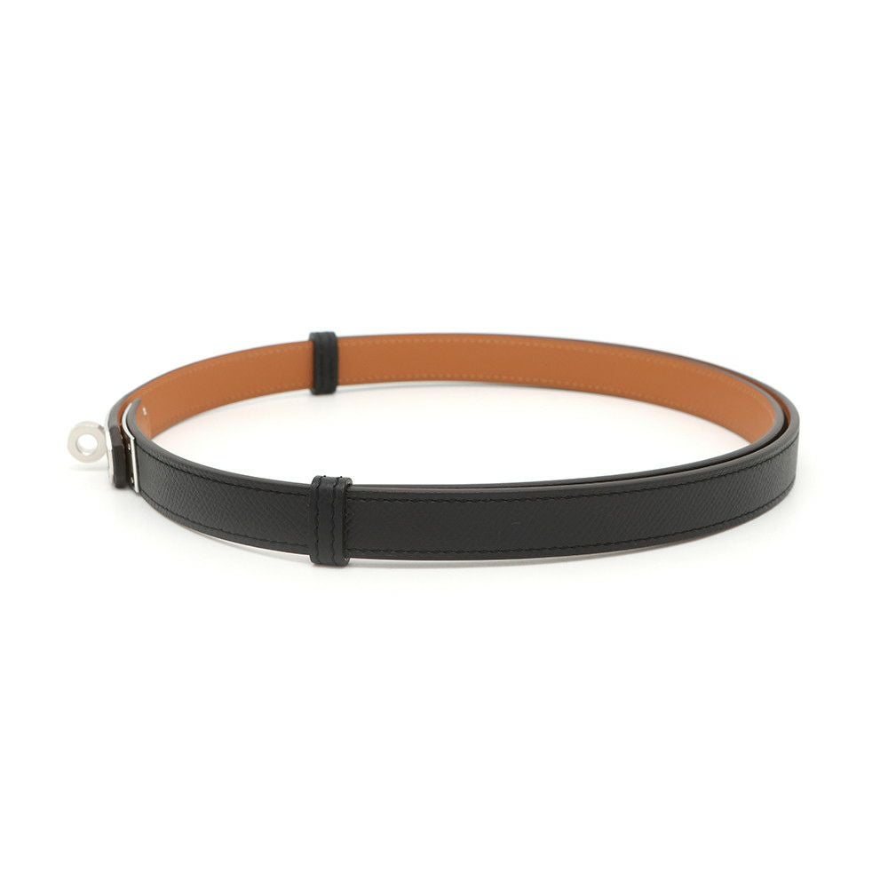 エルメス ケリーベルト ブラック/シルバー金具 エプソン K刻印 HERMES