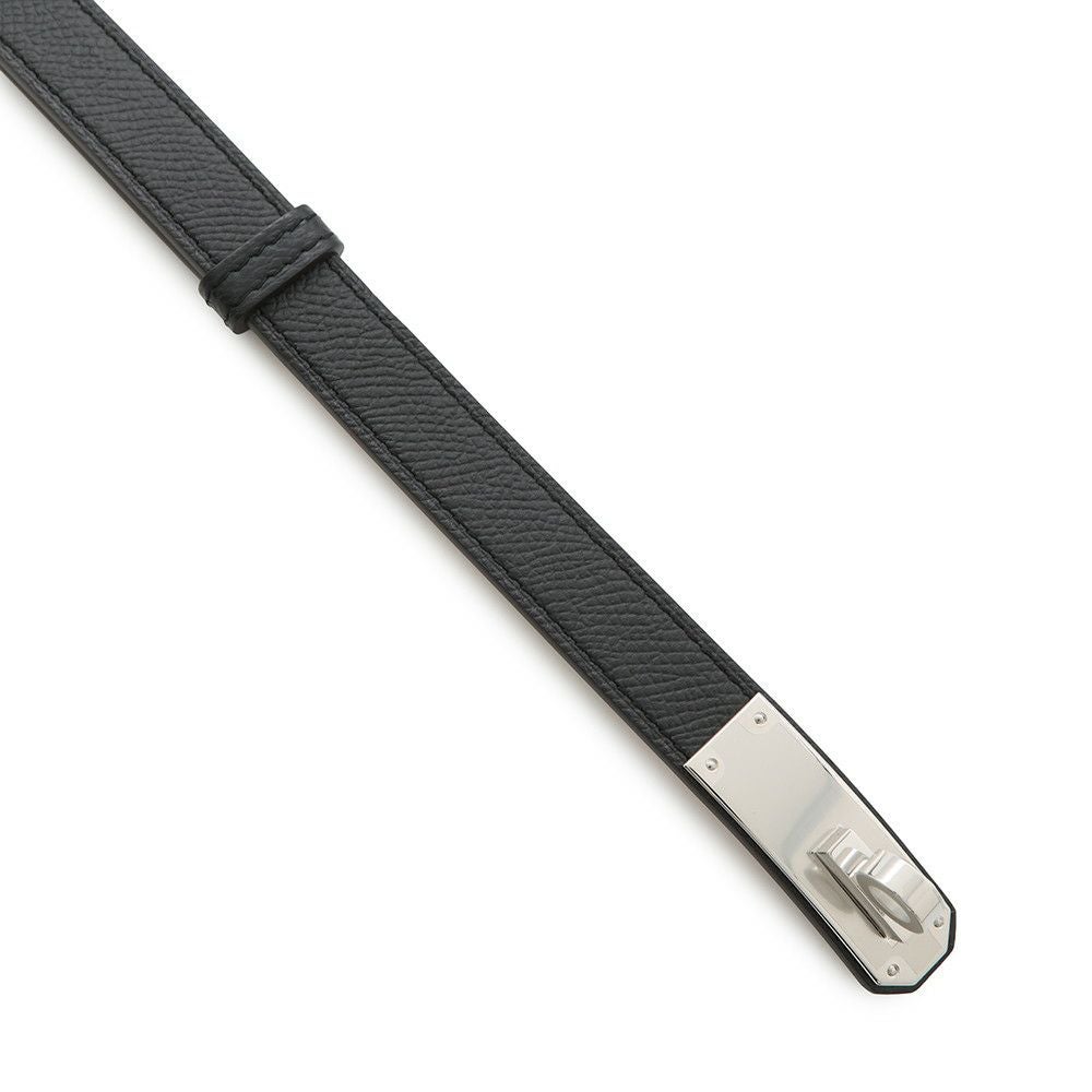 エルメス ケリーベルト ブラック/シルバー金具 エプソン K刻印 HERMES