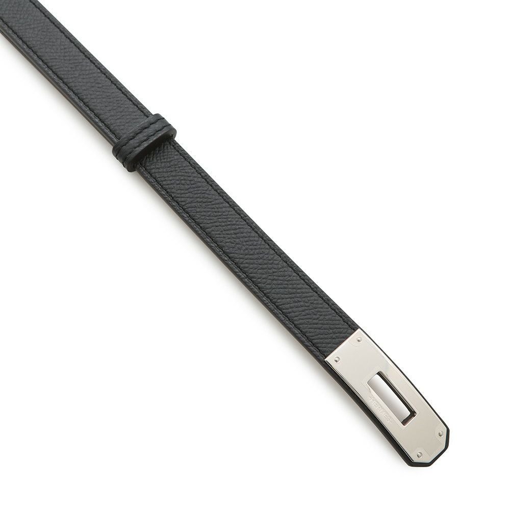 エルメス　ケリーベルト　ブラックシルバー エルメス ケリーベルト ブラック/シルバー金具 エプソン K刻印 HERMES