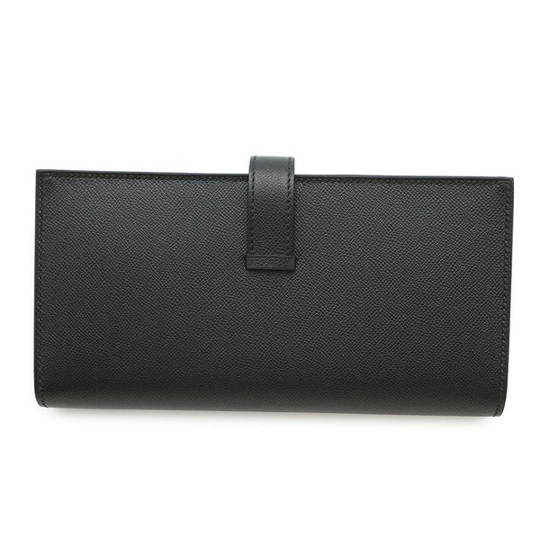 エルメス 長財布 ベアンスフレ ブラック/モノクローム金具 ヴォーマダム K刻印 HERMES 財布 黒