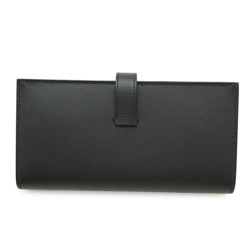 エルメス 長財布 ベアンスフレ ブラック/モノクローム金具 ヴォーマダム K刻印 HERMES 財布 黒