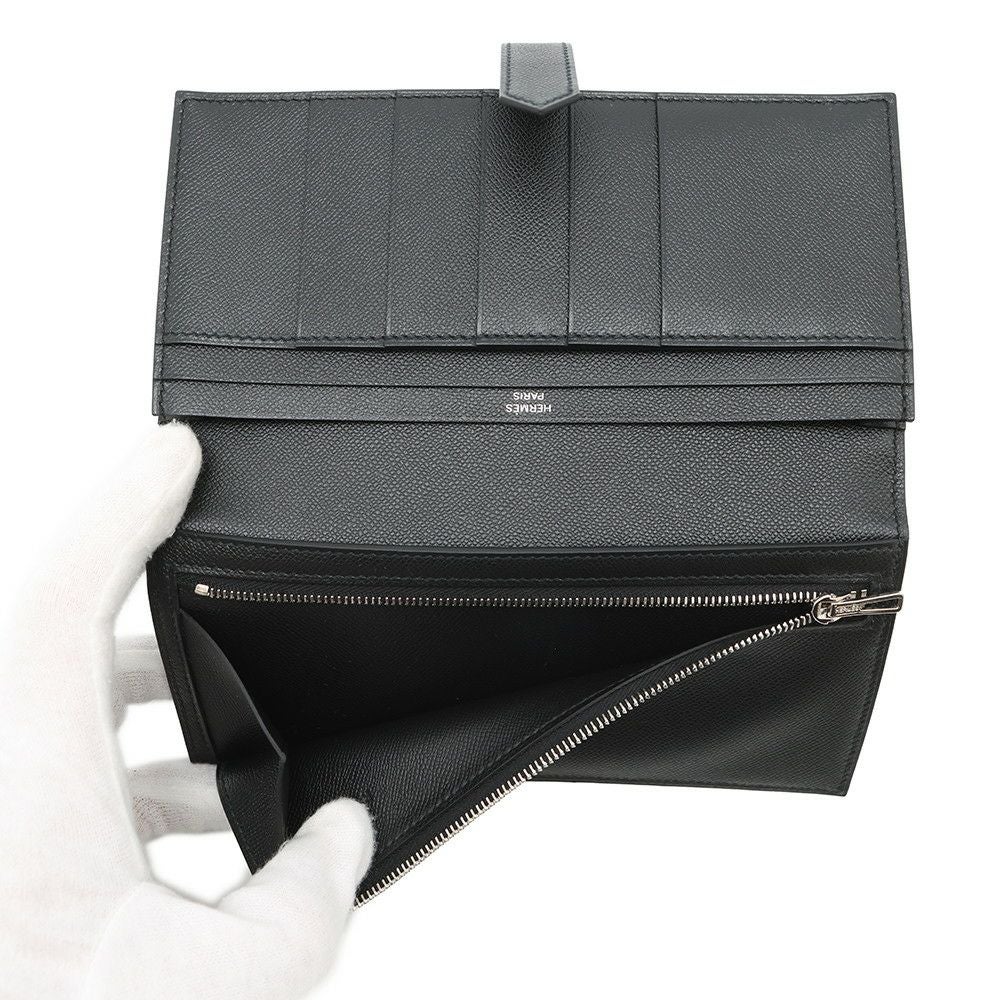 エルメス 長財布 ベアンスフレ ブラック/モノクローム金具 ヴォー