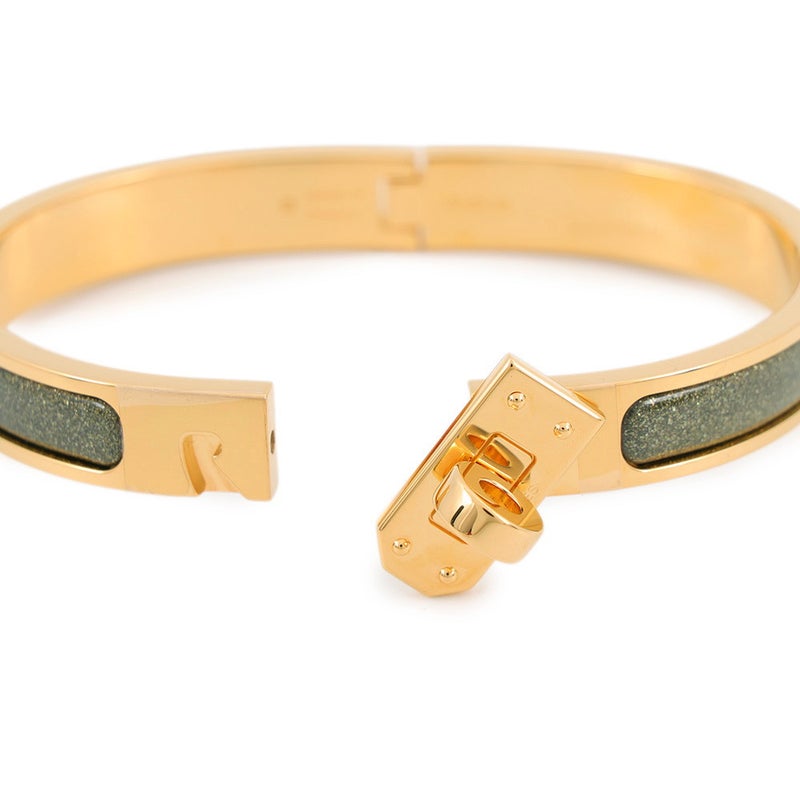 エルメス ブレスレット ミニクリック ケリー PM ノワール・ドレ/ゴールド金具 HERMES アクセサリー