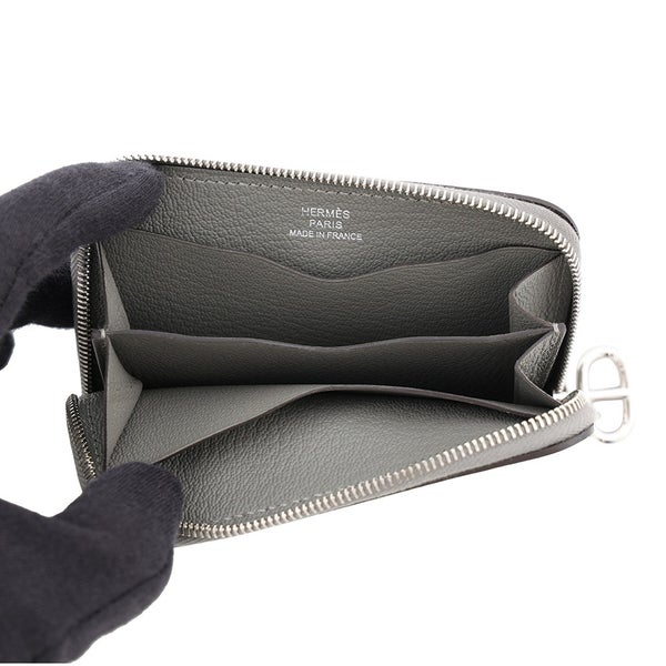 エルメス コインケース ジップアンゴー コンパクト グリメイヤー/シルバー金具 エバーカラー K刻印