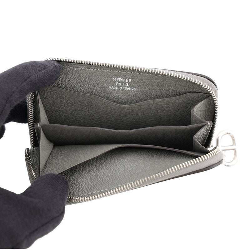 エルメス コインケース ジップアンゴー コンパクト グリメイヤー/シルバー金具 エバーカラー K刻印