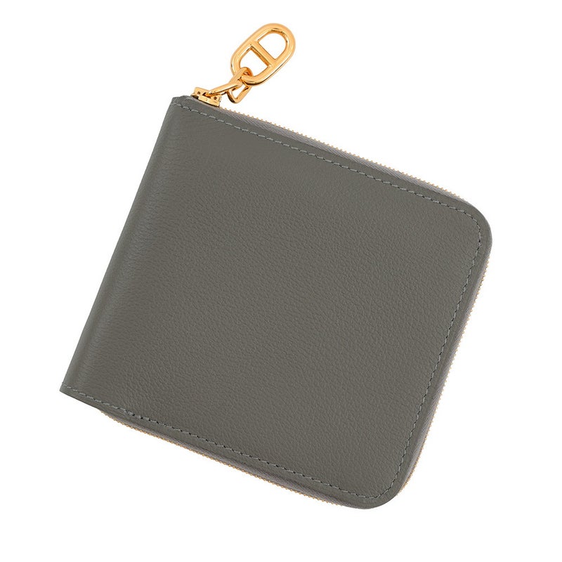 エルメス 二つ折り財布 ジップアンゴー2 シェーヌダンクル グリメイヤー/ゴールド金具 エバーカラー B刻印 財布
