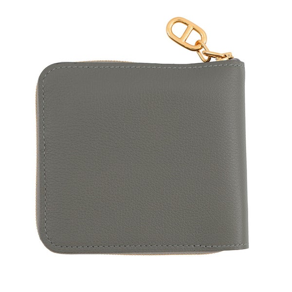 エルメス 二つ折り財布 ジップアンゴー2 シェーヌダンクル グリメイヤー/ゴールド金具 エバーカラー B刻印 財布