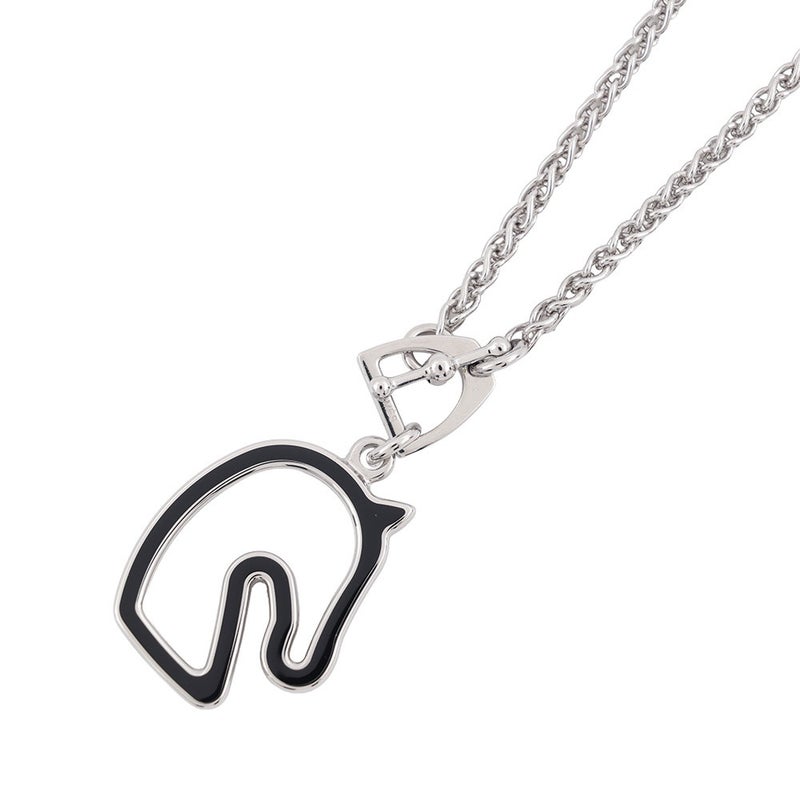 エルメス ネックレス トネール スモール ブラック/シルバー金具 HERMES アクセサリー 黒