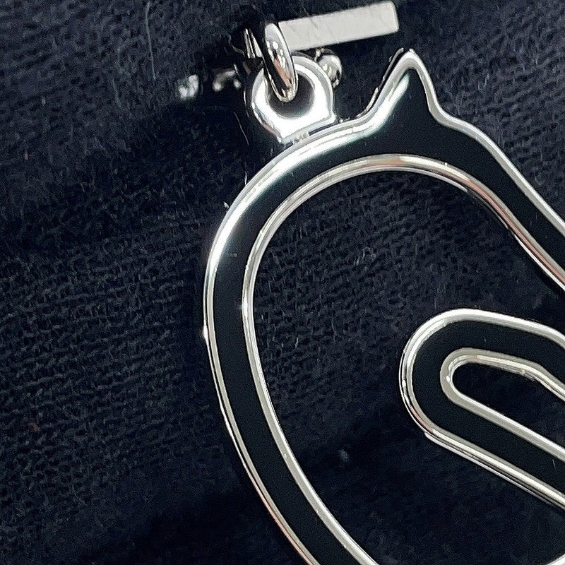 エルメス ネックレス トネール スモール ブラック/シルバー金具 HERMES アクセサリー 黒