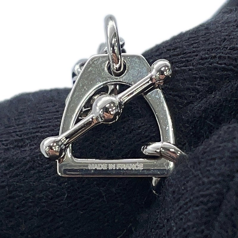 エルメス ネックレス トネール スモール ブラック/シルバー金具 HERMES アクセサリー 黒