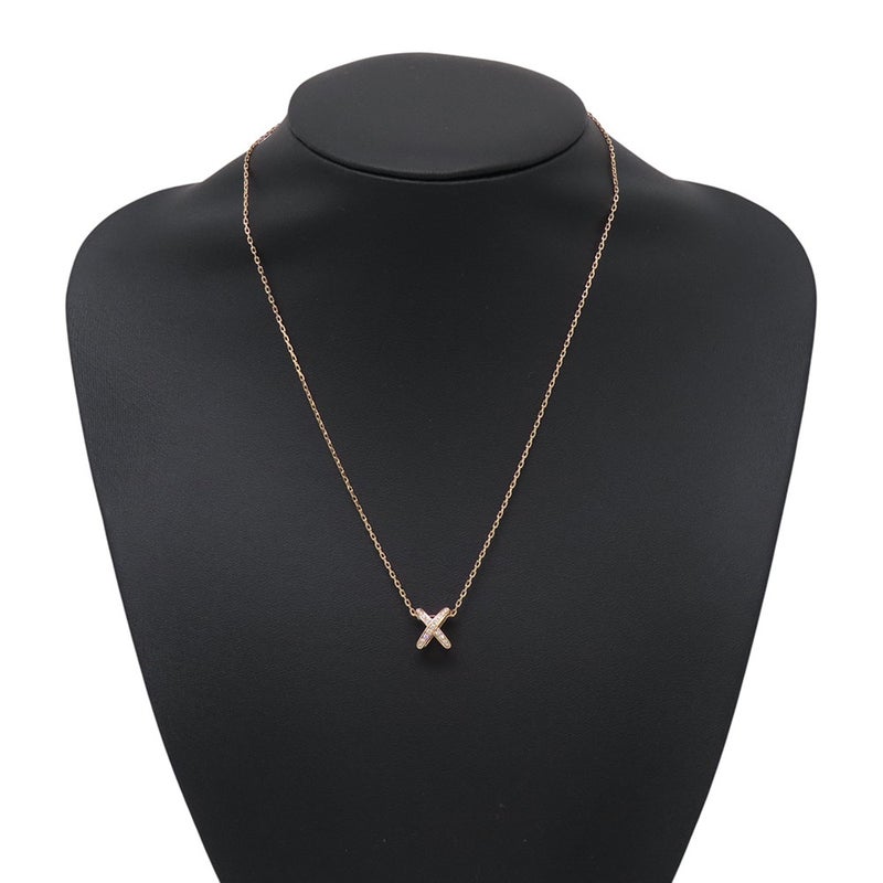 ショーメ ネックレス ジュ ドゥ リアン ペンダント ダイヤモンド 17P 計0.11ct K18PGピンクゴールド 082216 CHAUMET