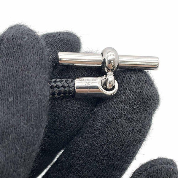 エルメス ブレスレット グレナン H リンク アルゴ ブラック/シルバー金具 サイズS メンズ 黒